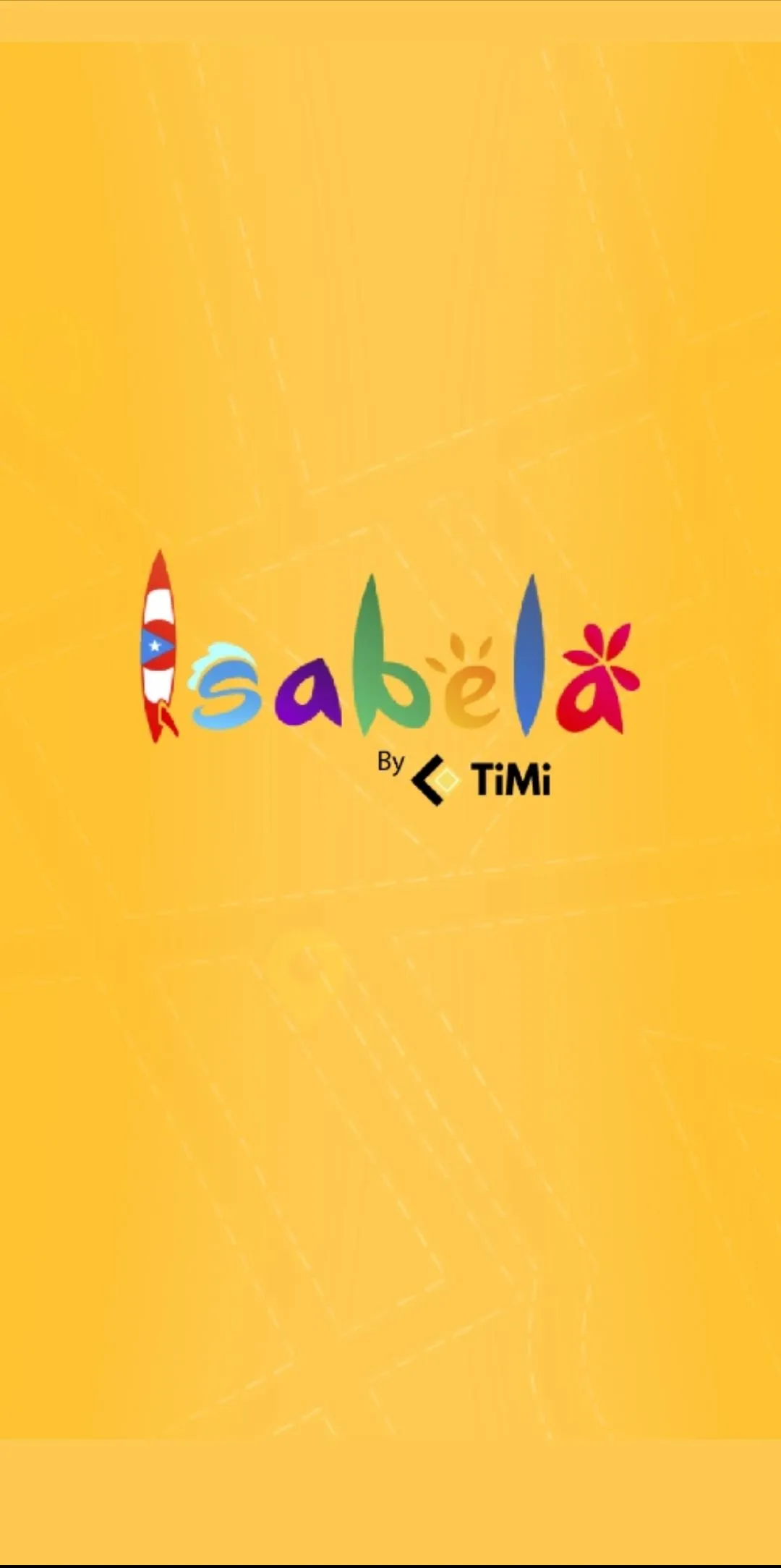 Pantalla de inicio TiMi con Isabela